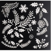 Трафарет для творчества «В зимнем лесу», 15 × 15 см, 2346476