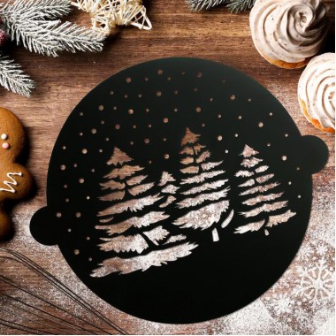 Трафарет для выпечки «Зимний лес», 30 × 35 см