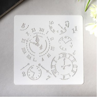 Трафарет "Циферблаты" 13х13 см.