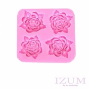 Молд квадратный "Розочки" 8*8*1,5 см