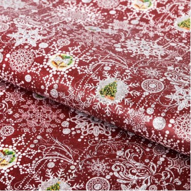 БУМАГА упаковочная тишью " НОВЫЙ ГОД" 50*66 см.