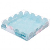 Коробочка с прозрачной крышкой для пряников "Волшебных моментов"13*13*3 см.