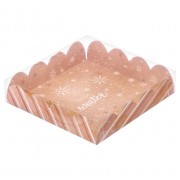 Коробочка с прозрачной крышкой для пряников "Зима" 13*13*3 см.