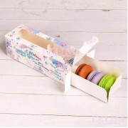 Коробочка для макарун "С Новым годом", 18*5,5*5,5 см