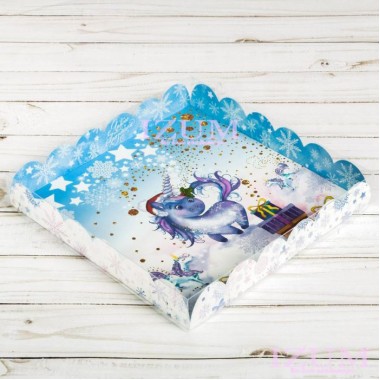 Коробочка "Сладкий единорог", 21*21*3 см