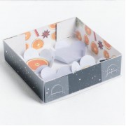 Коробка для макарун с подложками Best wishes, 12 × 12 × 3 см