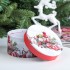 Коробочка новогодняя круглая 10*5,5 см.