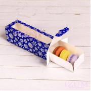 Коробочка для макарун "Снежный день", 18*5,5*5,5 см