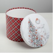 Подарочная коробка №3, диаметр 18 см, высота 15 см.