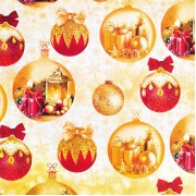 Бумага упаковочная глянцевая «Золотые шары», 70 × 100 см