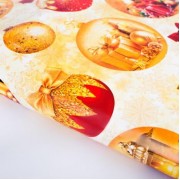 Бумага упаковочная глянцевая «Золотые шары», 70 × 100 см