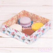 Коробка для кондитерских изделий "Новогодние праздники", 12*12*3,5 см.