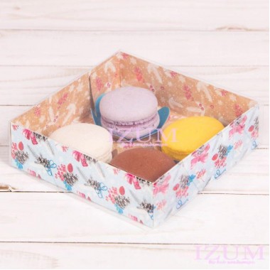 Коробка для кондитерских изделий "Новогодние праздники", 12*12*3,5 см.