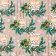 Бумага упаковочная глянцевая «Happy new year», 70 × 100 см