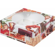 Коробка 235*235*100 мм для 9 капкейков с окном "Пряник"