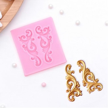 Молд силиконовый 5х 6х 0,5 см "Лепнина"