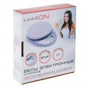Весы кухонные LuazON LVK-501, электронные, до 5 кг, белые.