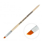 Кисть Синтетика Наклонная № 6 (ширина обоймы 6 мм; длина волоса 6/8 мм), деревянная ручка, Calligrata