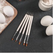 Набор кондитерских кисточек для декорирования «Кристалл», 5 шт.