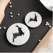 Набор выемок для марципана и теста "Олени", 2 шт 4*4 см и 2,5*2,5 см