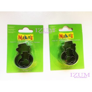 Вырубки для печенья "Снеговик" , 3 шт.