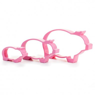 Набор для вырезки теста "Свинка", 3 формы 95*16*15 мм, 68*62,15 мм, 42*26*15 мм