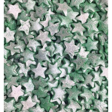 Посыпка фигурная, "Звёзды зелёные перламутровые", 50 г.
